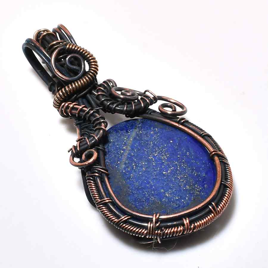 Soul’s Beacon – Lapis Lazuli Copper Pendant