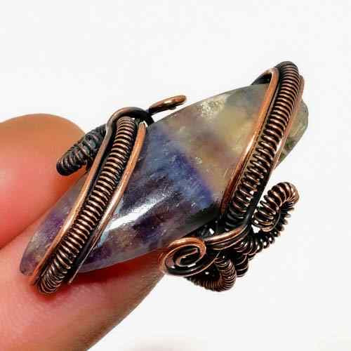 Ezra’s Veil – Amethyst & Copper Wire-Wrapped Pendant
