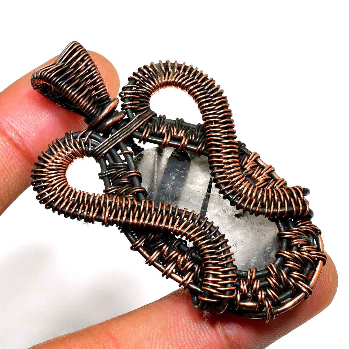 Celestial Whisper – Amethyst & Copper Pendant