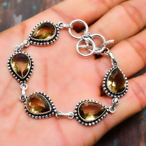Grounded Radiance – Smoky Quartz & Sterling Silver Bracelet