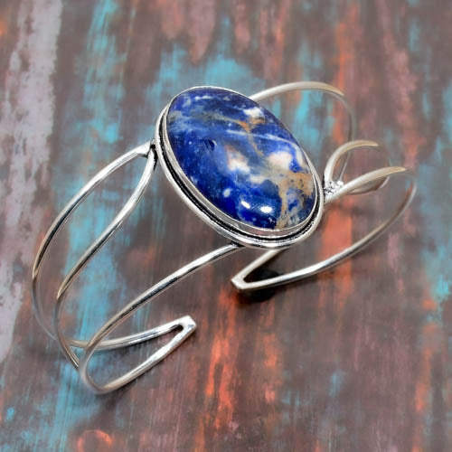 Luna’s Insight – Lapis Lazuli & Sterling Silver Cuff