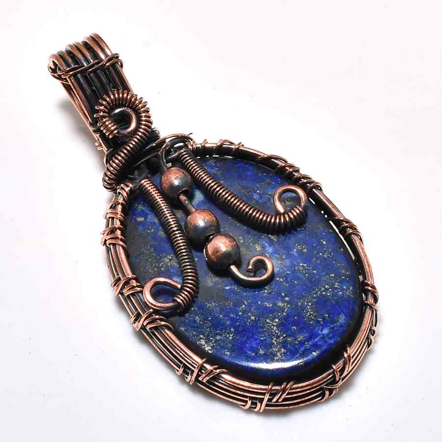 Truth’s Veil – Lapis Lazuli Copper Pendant