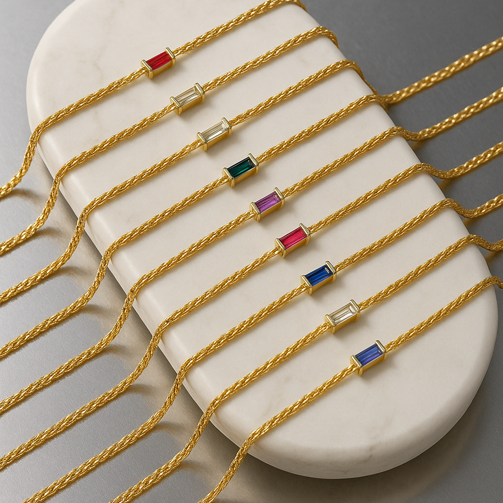 Birthstone Square Bracelet