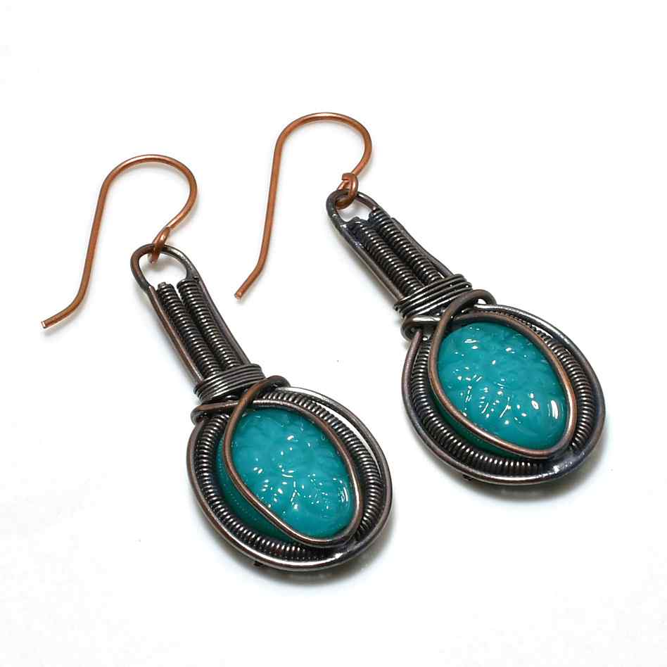 Azure Tranquility – Turquoise Copper Earrings