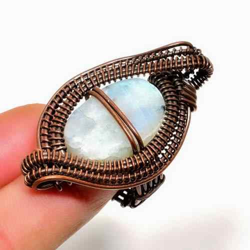 Luna’s Embrace – Antique Bronze Moonstone Ring