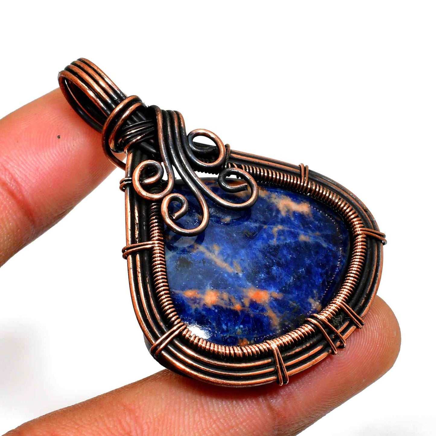 Lapis Haven – Antiqued Copper Lapis Lazuli Pendant