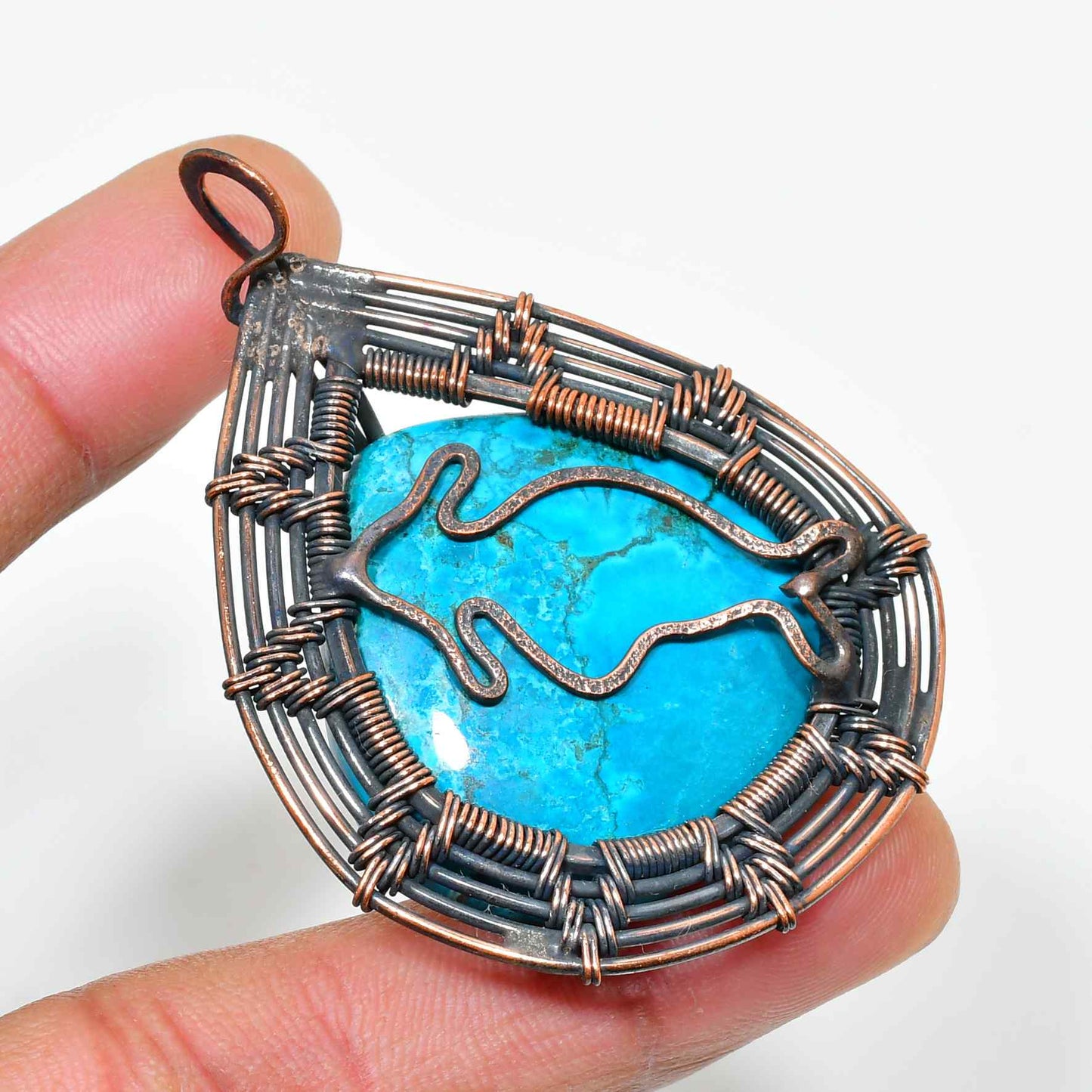 Terra’s Heart – Turquoise Copper Pendant