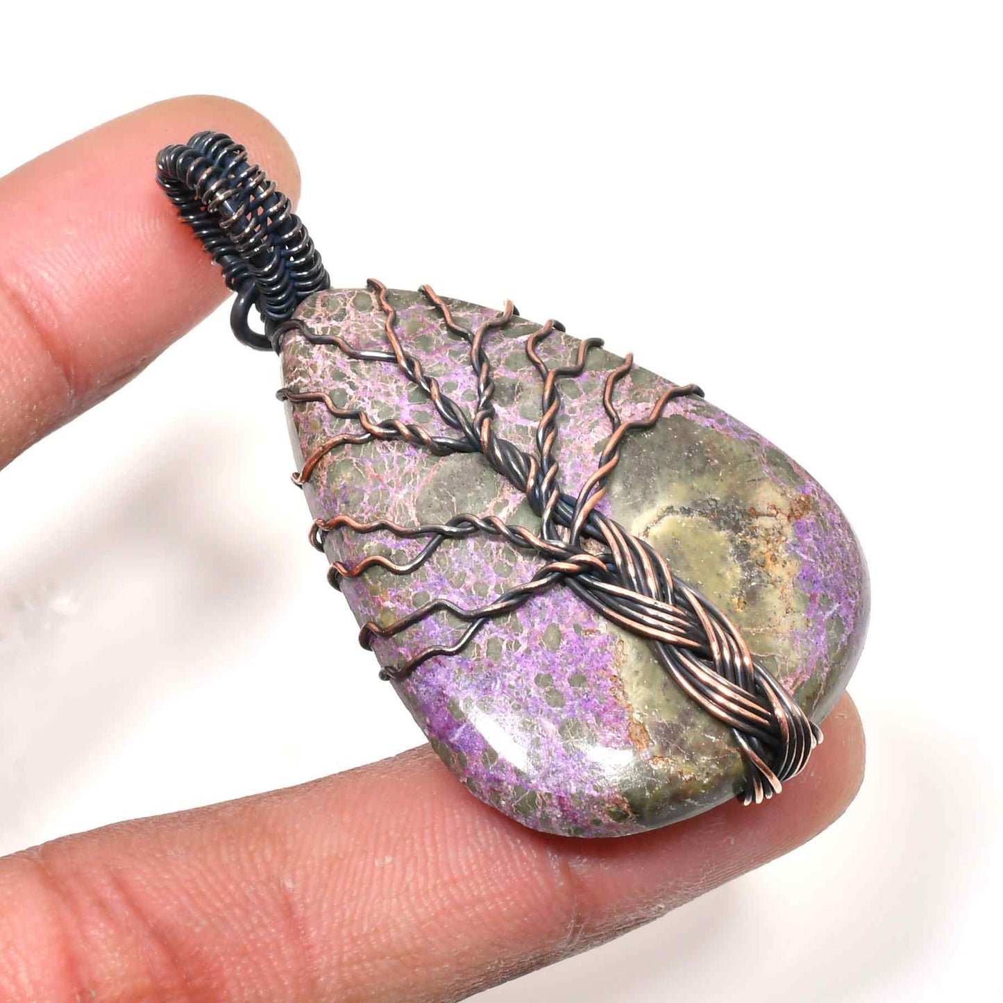 Grove’s Essence – Amethyst & Copper Pendant