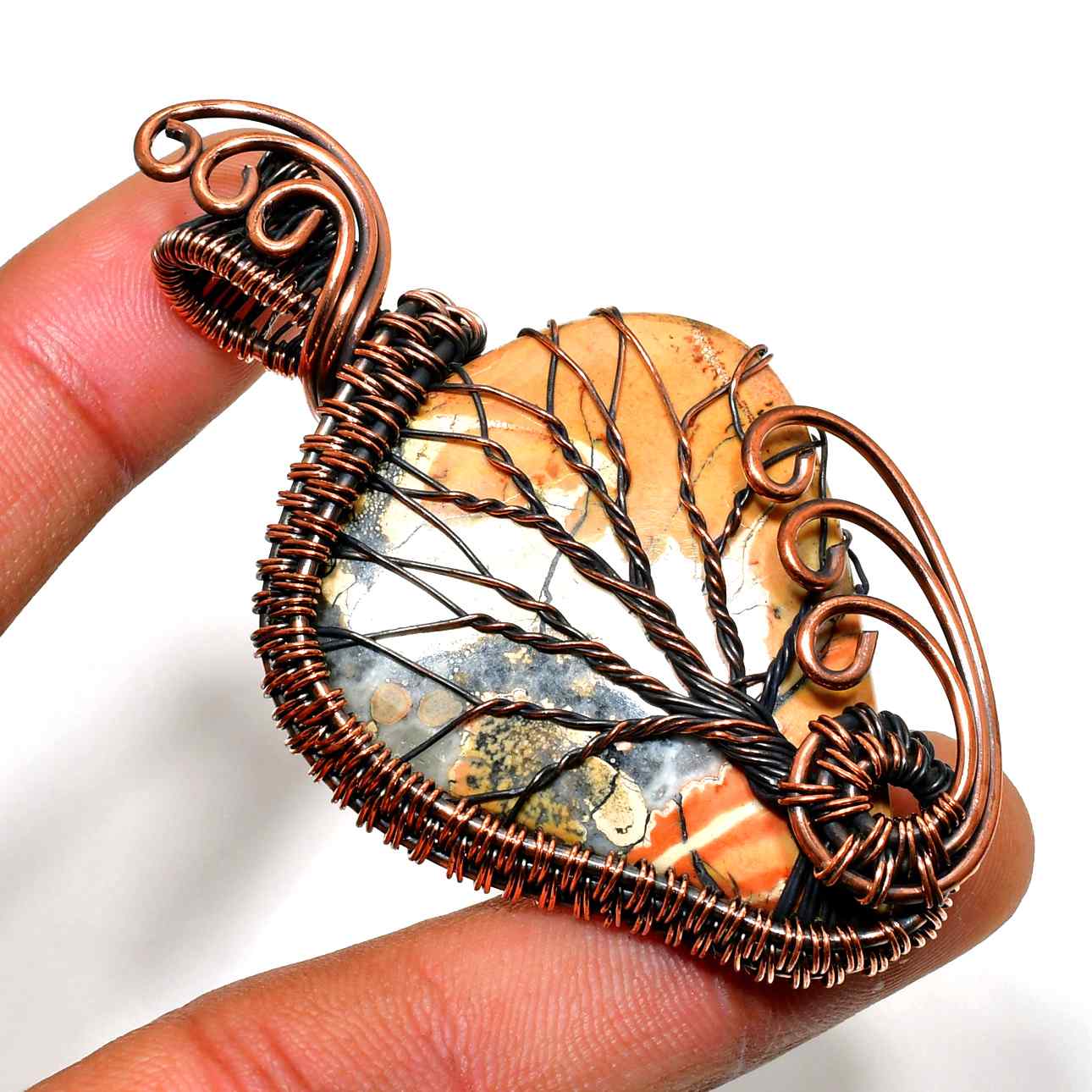 Solar Harmony – Tree of Life Copper Quartz Pendant