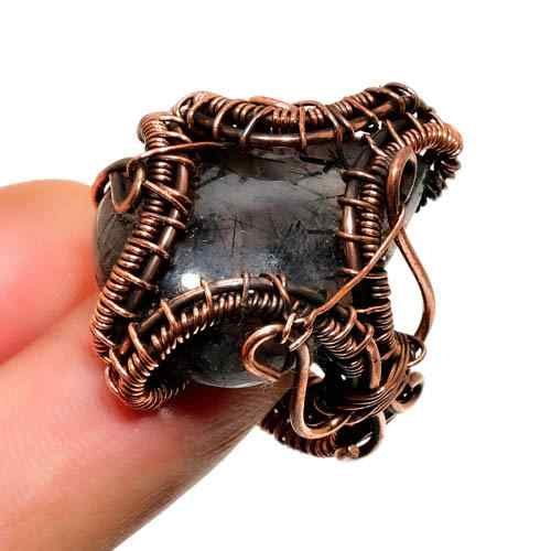 Soul’s Sentinel – Amethyst Copper Ring