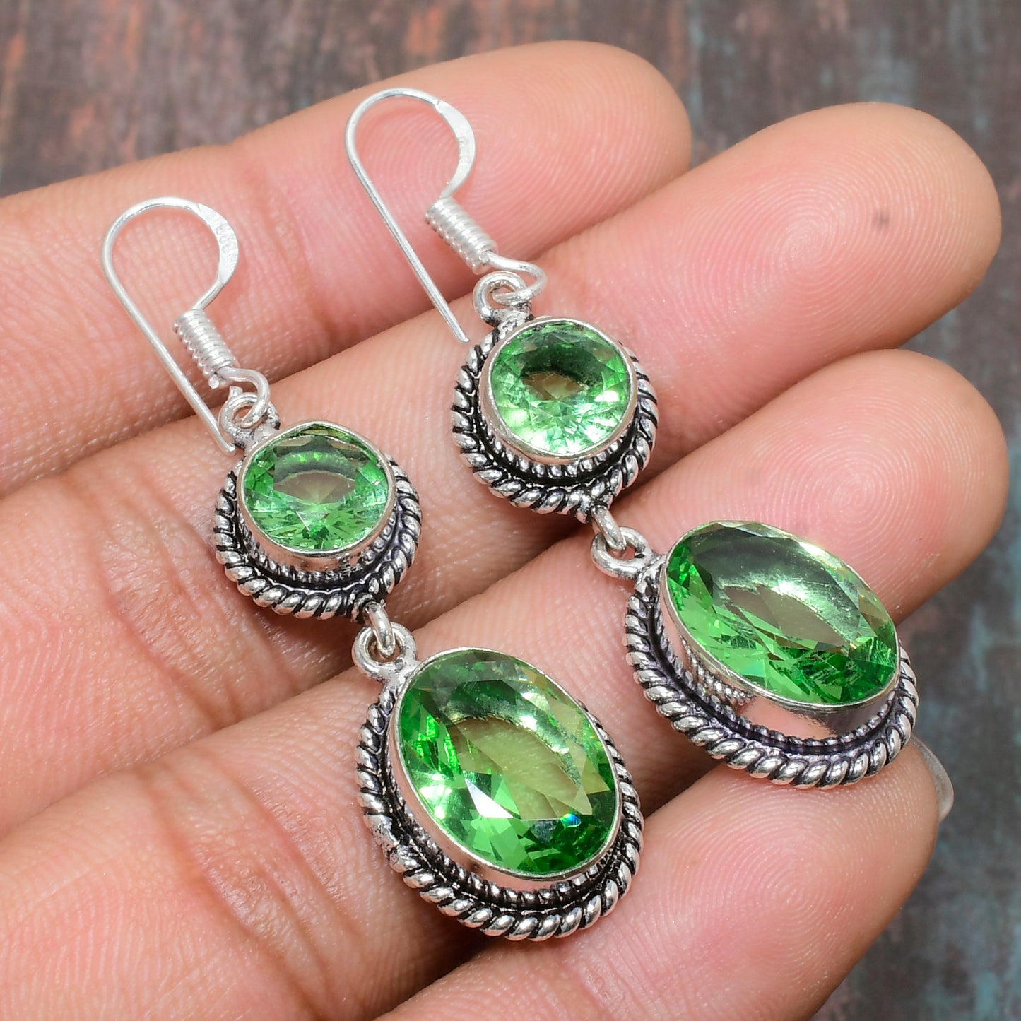 Renewal Radiance – Sterling Silver Peridot Earrings