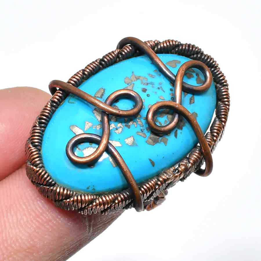 Tranquil Infinity – Turquoise Copper Ring
