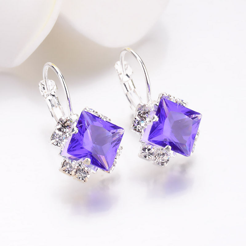 Rhombus Gem Earrings
