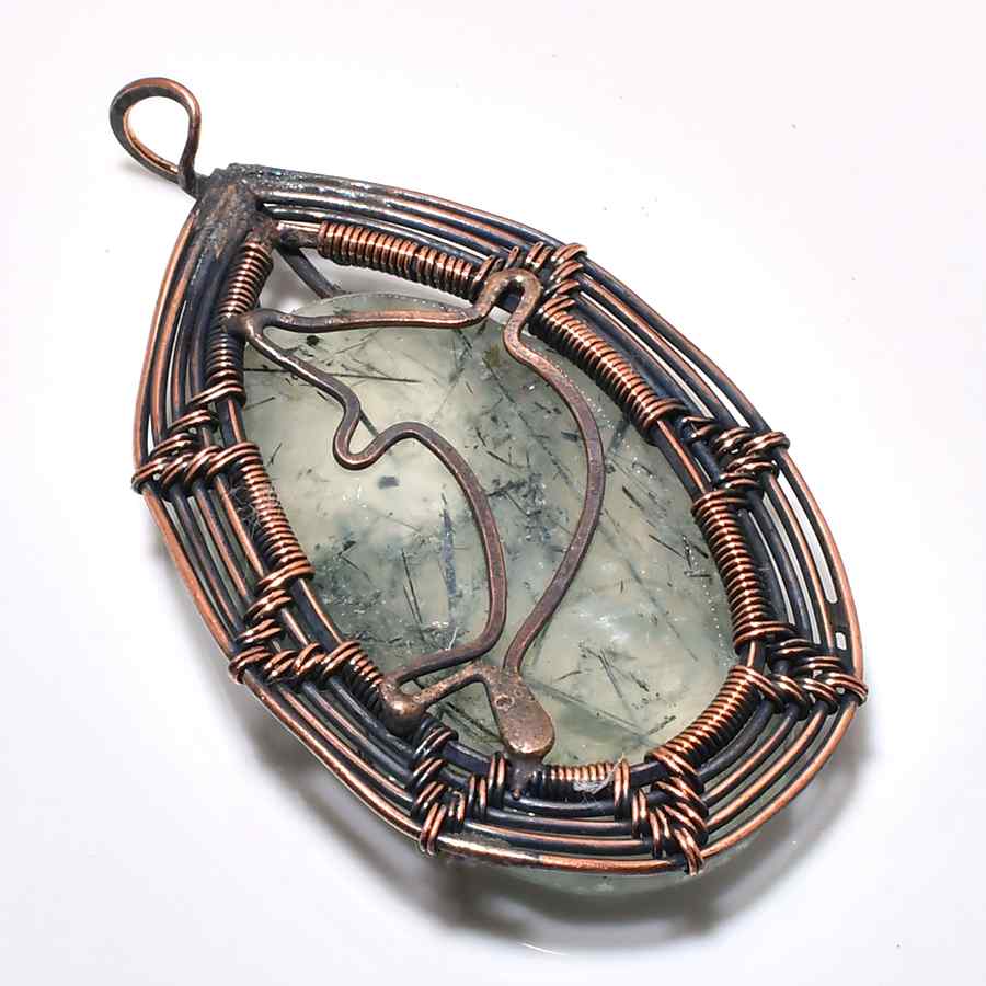 Seraphic Serenity – Copper-Wrapped Seraphinite Pendant
