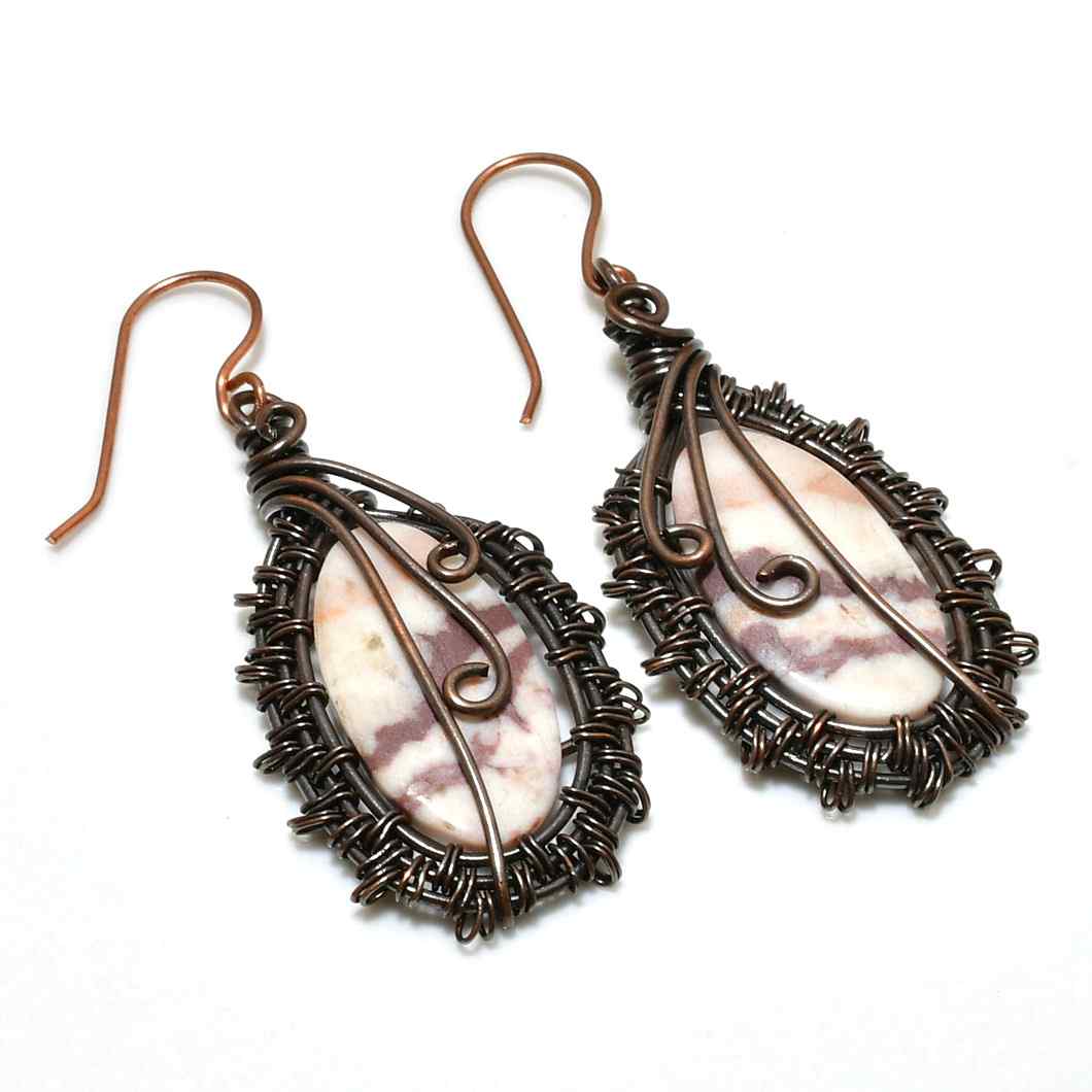 Dusk Whisper – Jasper & Antique Copper Earrings