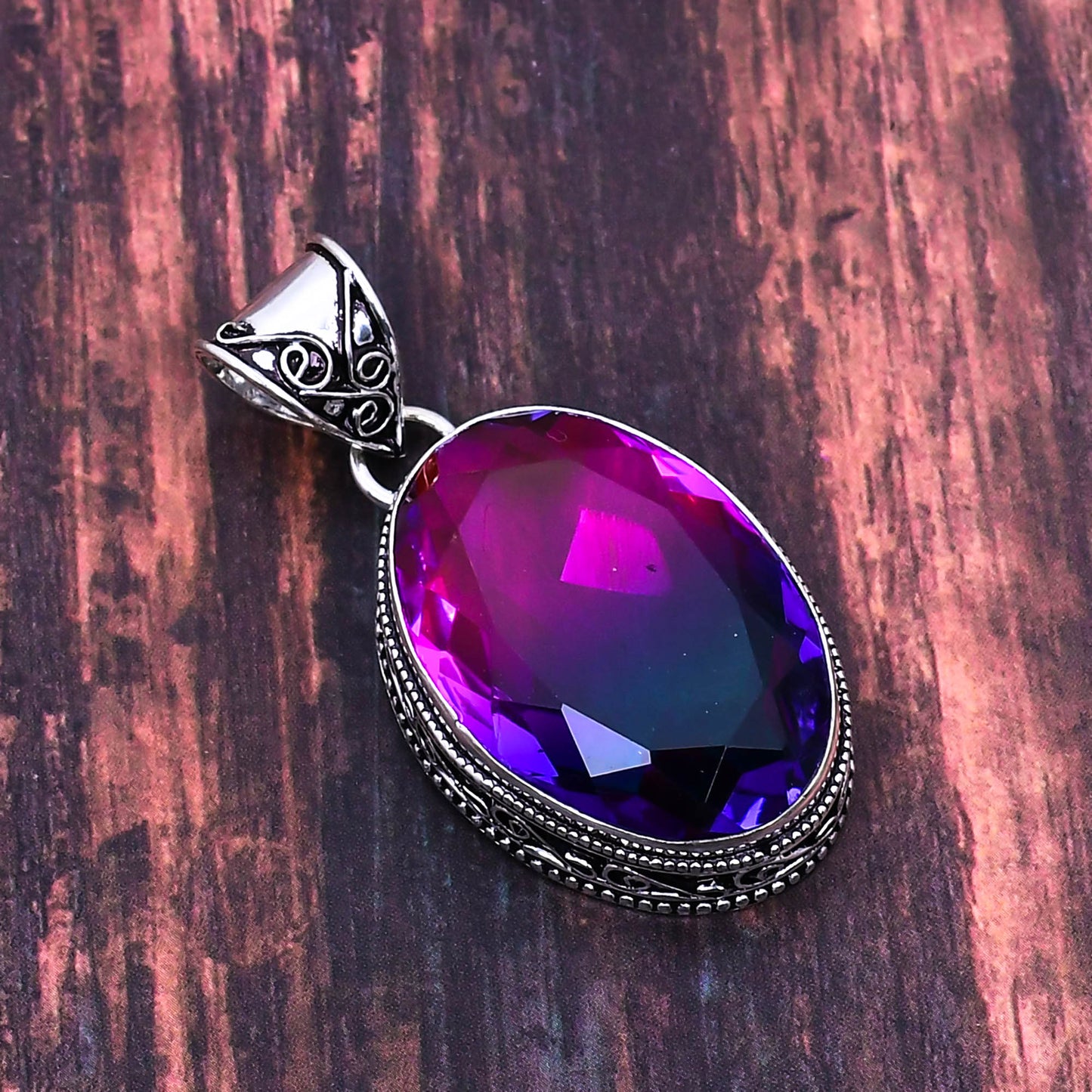 Amethyst Reverie – Copper Wire Pendant