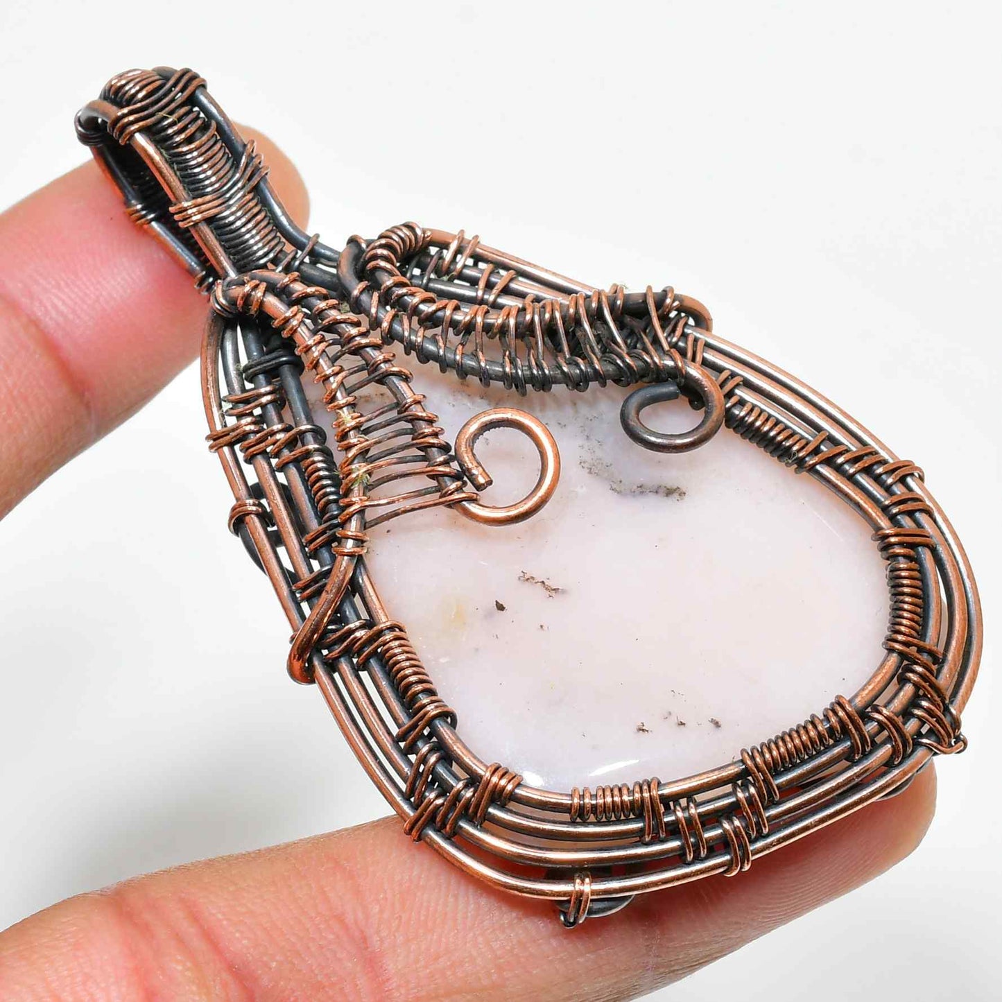 Ezra’s Veil – Quartz Copper Pendant
