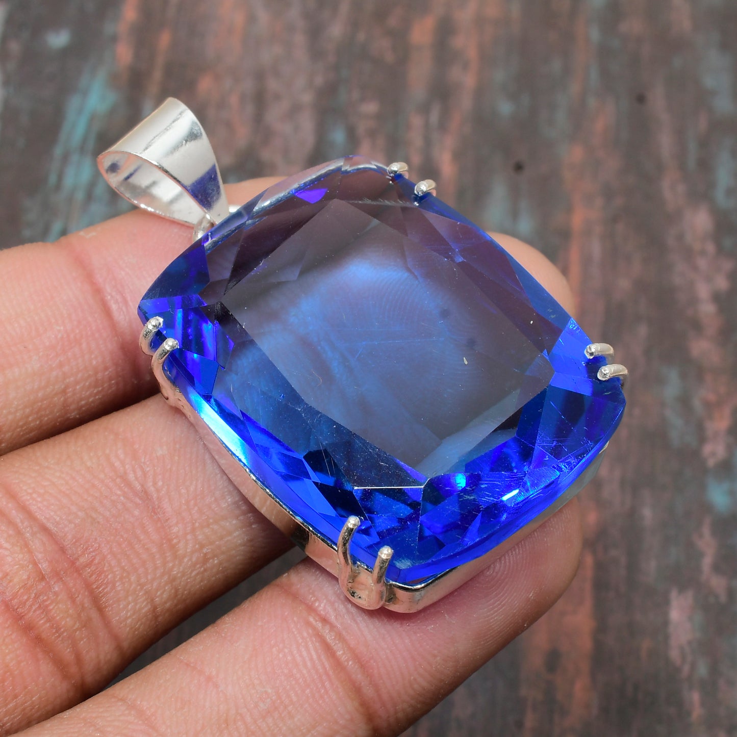 Azure Mystique – Blue Topaz & Sterling Silver Pendant
