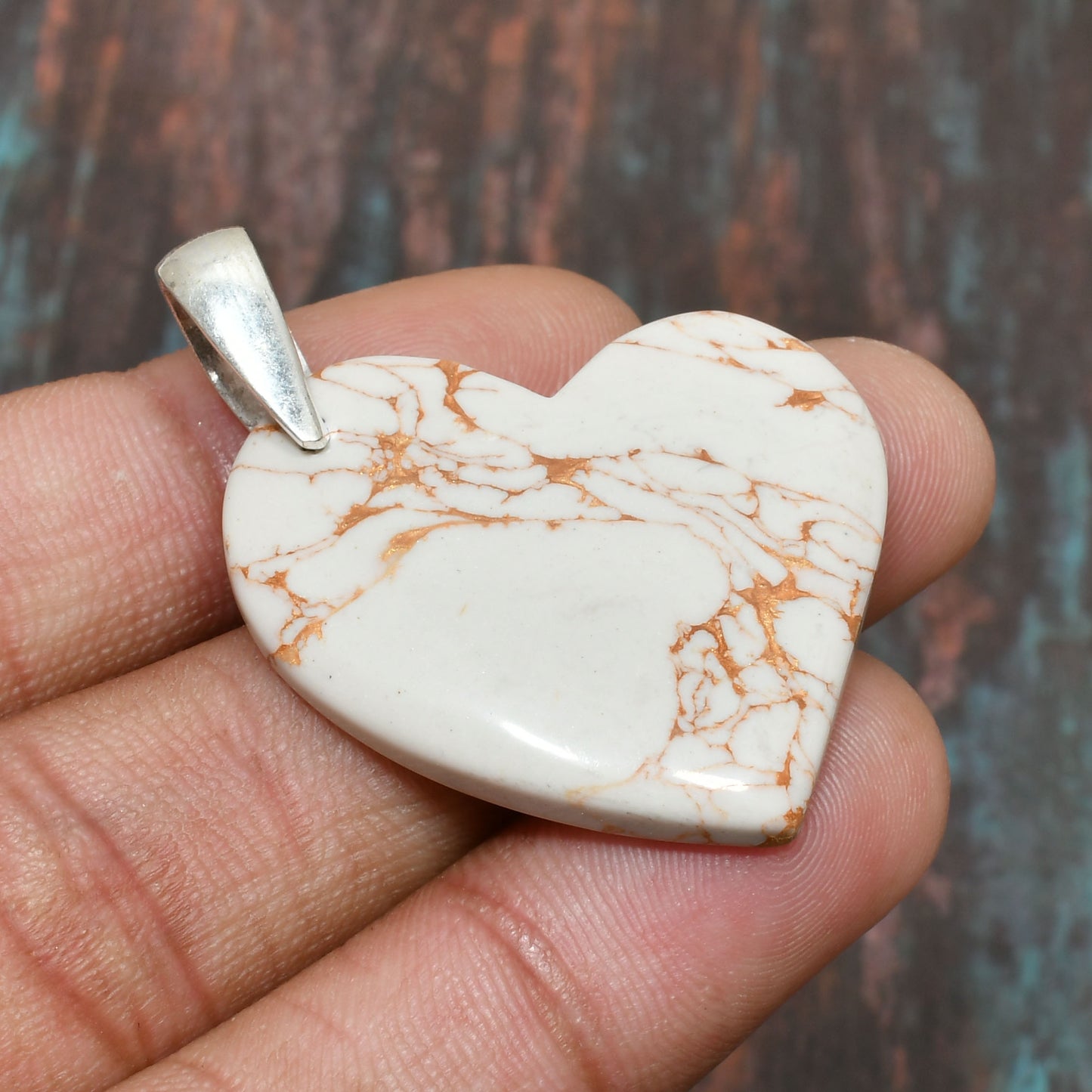 Heart of Serenity – Howlite & Sterling Silver Pendant
