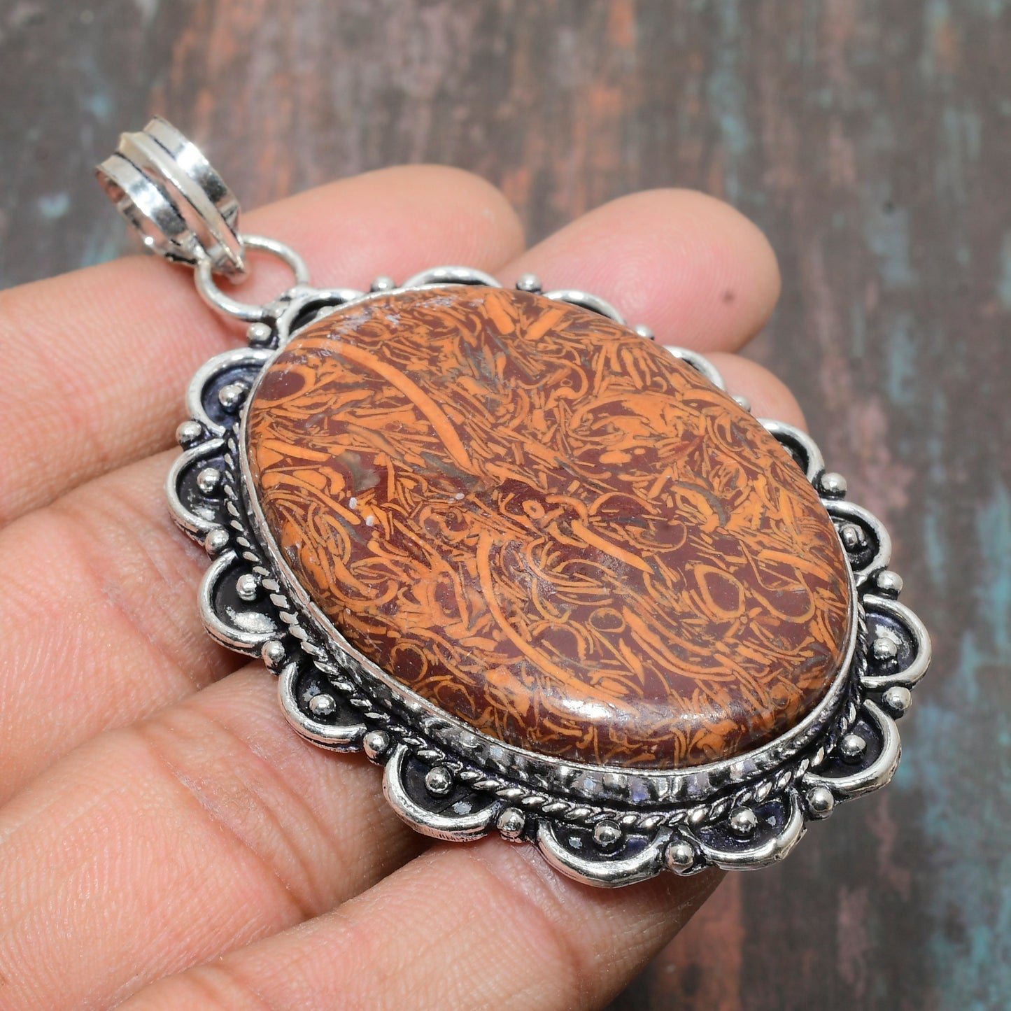 Terra’s Embrace – Jasper & Silver Pendant