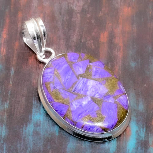 Serenity Mosaic – Amethyst Sterling Silver Pendant