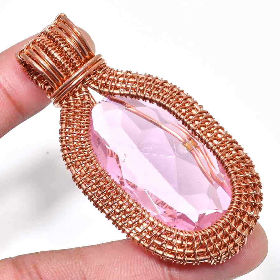 Harmony’s Heart – Rose Quartz Copper Pendant