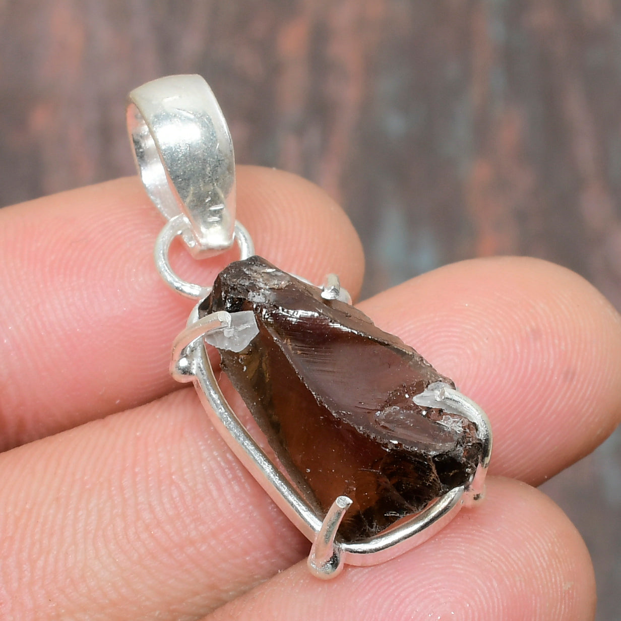 Soothing Sentinel – Smoky Quartz Sterling Silver Pendant