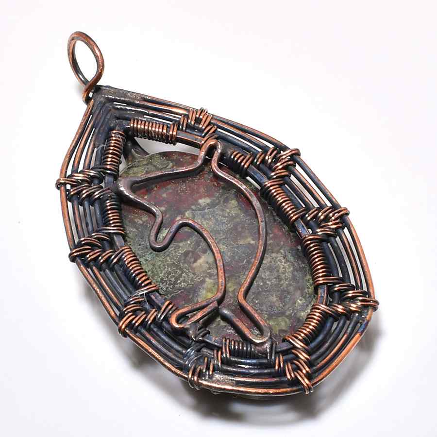 Earthsong – Copper-Wrapped Natural Stone Pendant