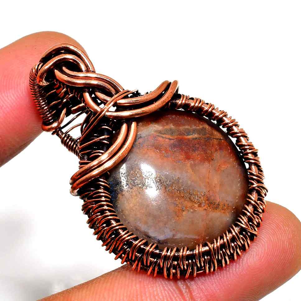 Ezra’s Halo – Jasper Rose Gold Pendant