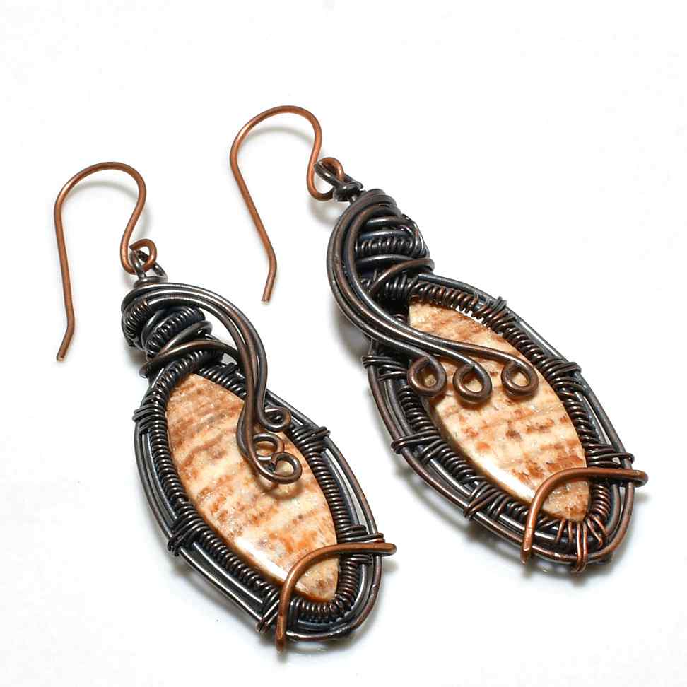 Mariner’s Muse – Sea Glass & Recycled Copper Earrings