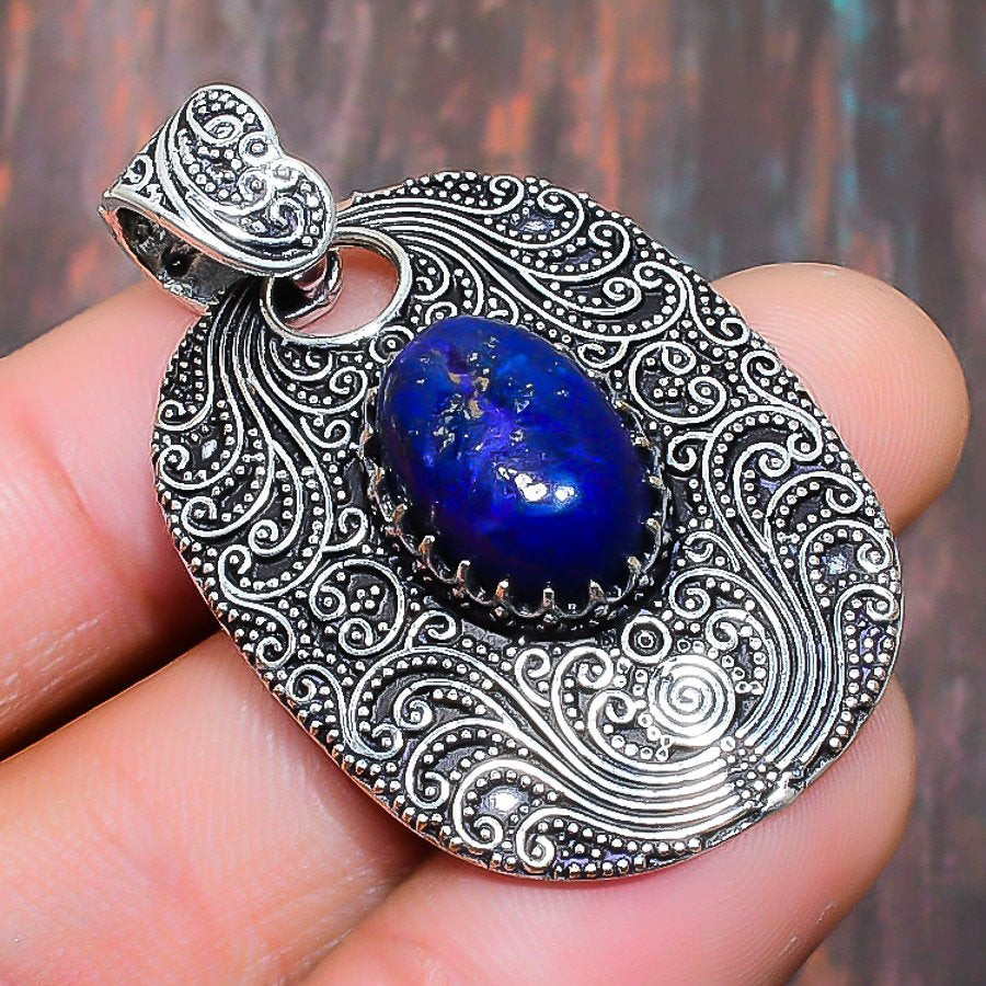 Lapis Elegance – Sterling Silver Lapis Lazuli Pendant