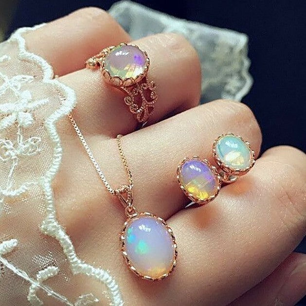 Opal Glow Jewelry Set