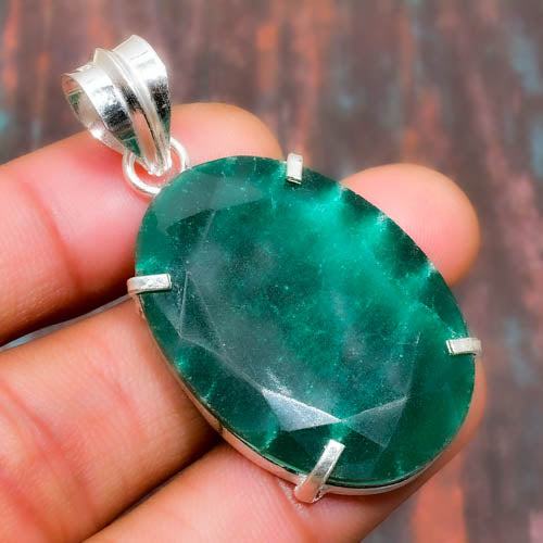 Verdant Promise – Sterling Silver Emerald Pendant