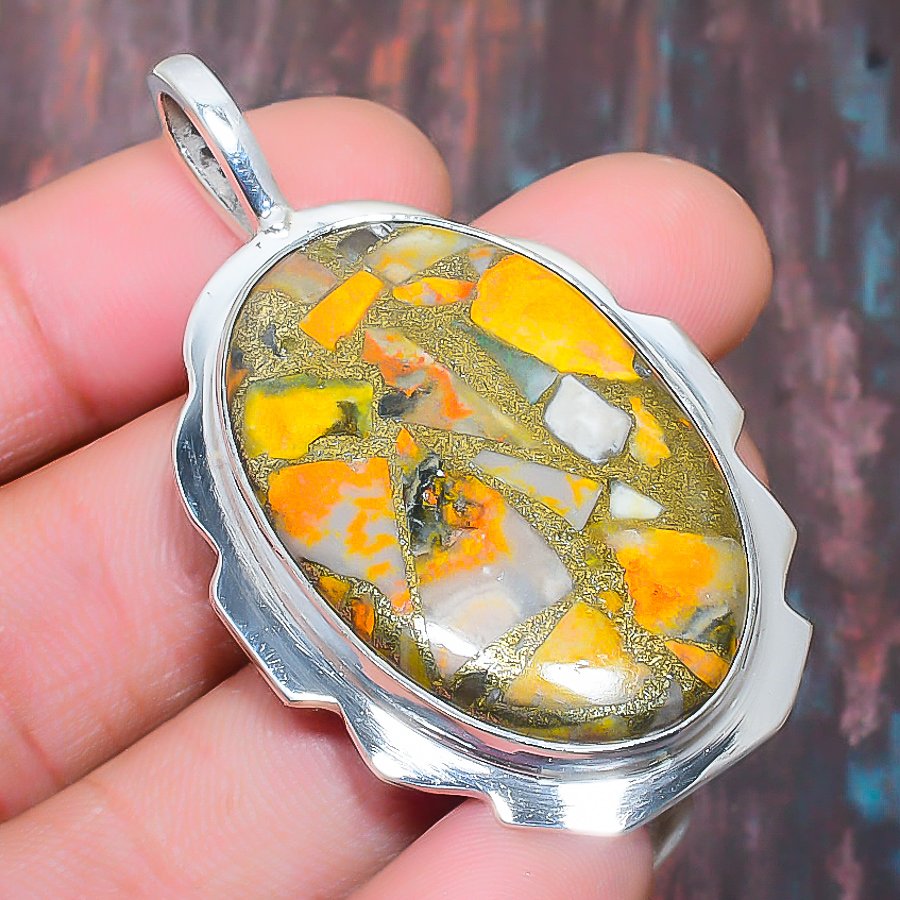 Ember Harmony – Sunset Jasper Sterling Silver Pendant