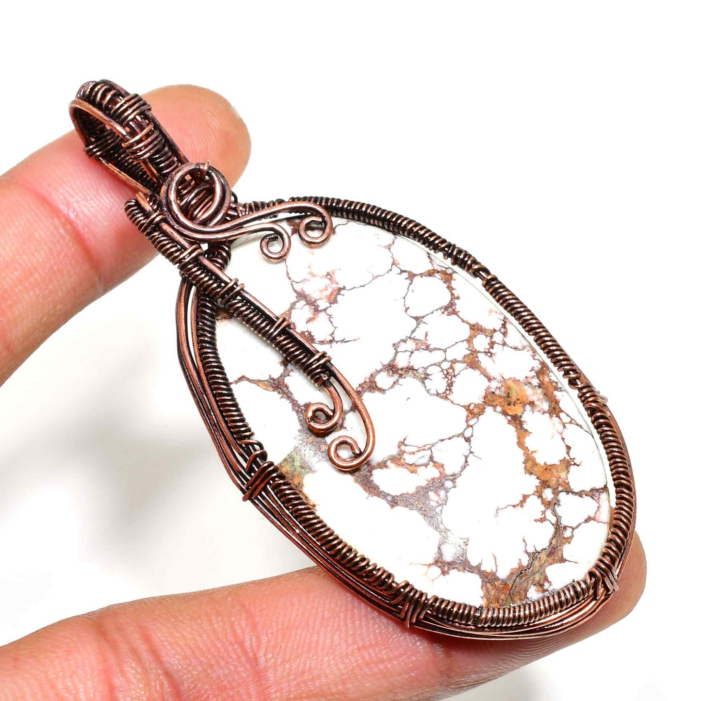 Harmony’s Embrace – Grounding Stone Copper Pendant