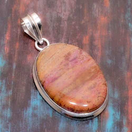 Serenity Bloom – Pink Opal Sterling Silver Pendant