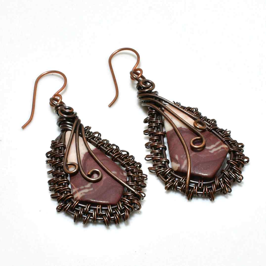 Terra Grace – Copper & Stone Earrings