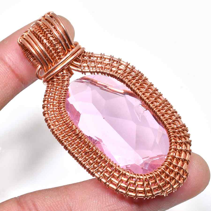 Serenity’s Heart – Rose Quartz Copper Pendant