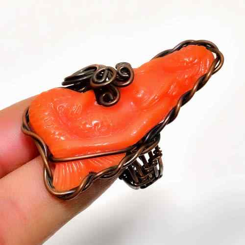 Ocean’s Heart – Bronze Coral Ring