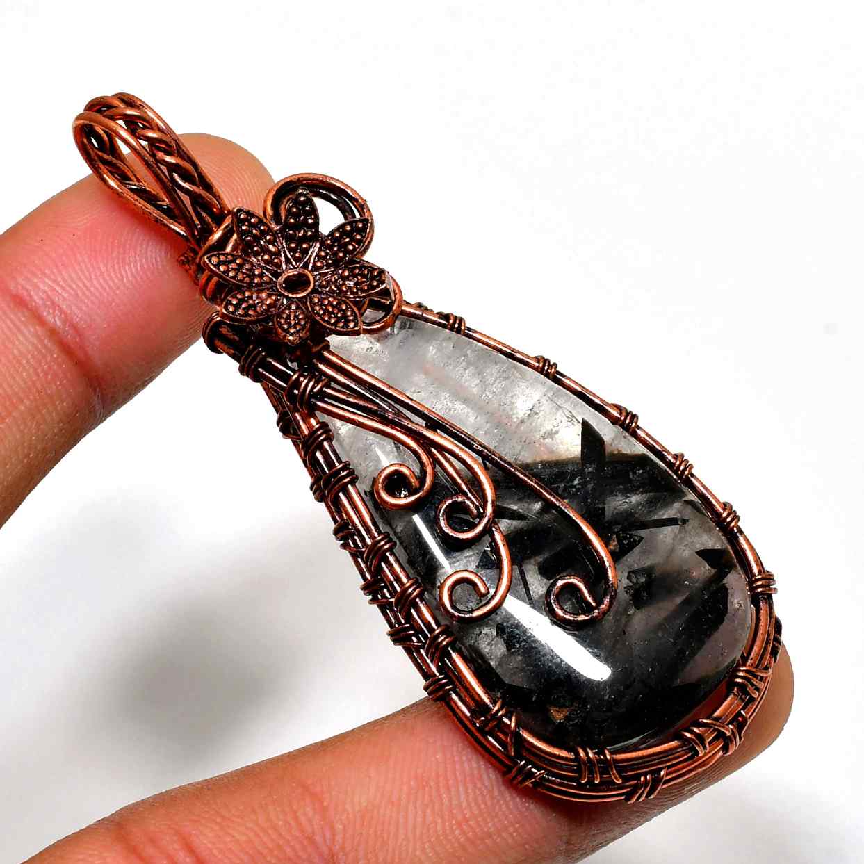 Shadow Ward – Black Tourmaline Copper Pendant