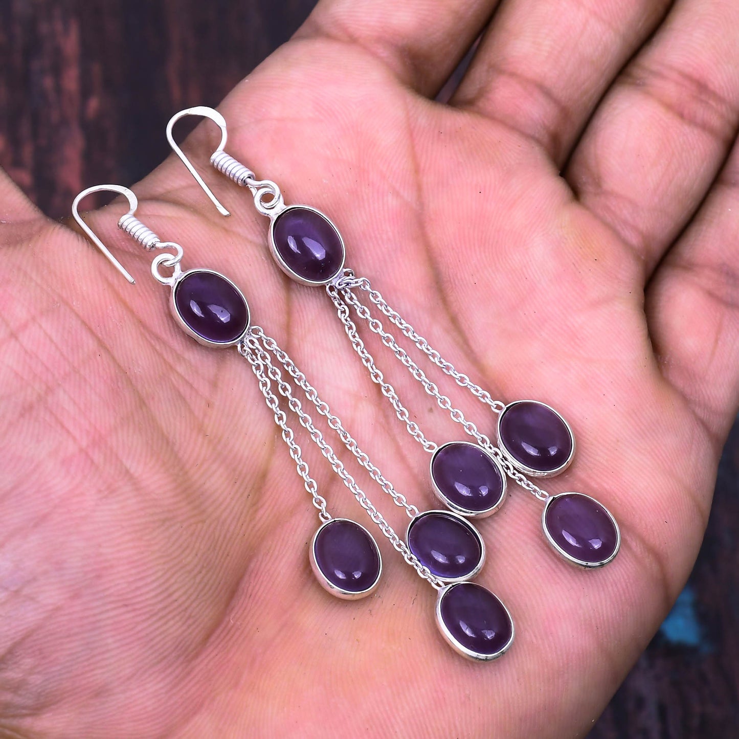 Luna’s Whisper – Amethyst Silver Drops