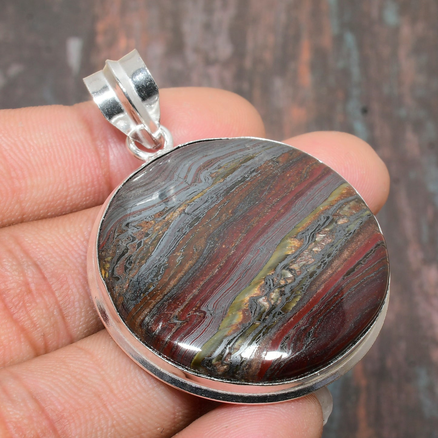 Terra’s Heart – Jasper Silver Pendant