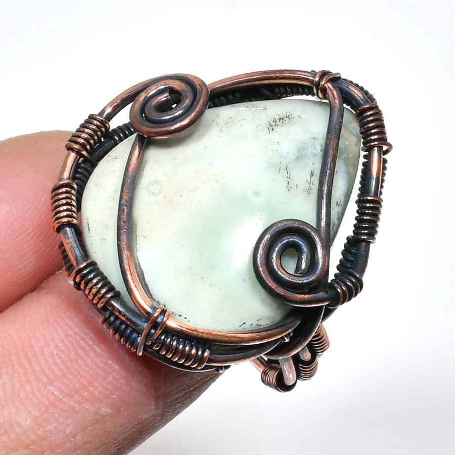 Serenity’s Embrace – Mixed Copper & Natural Stone Ring