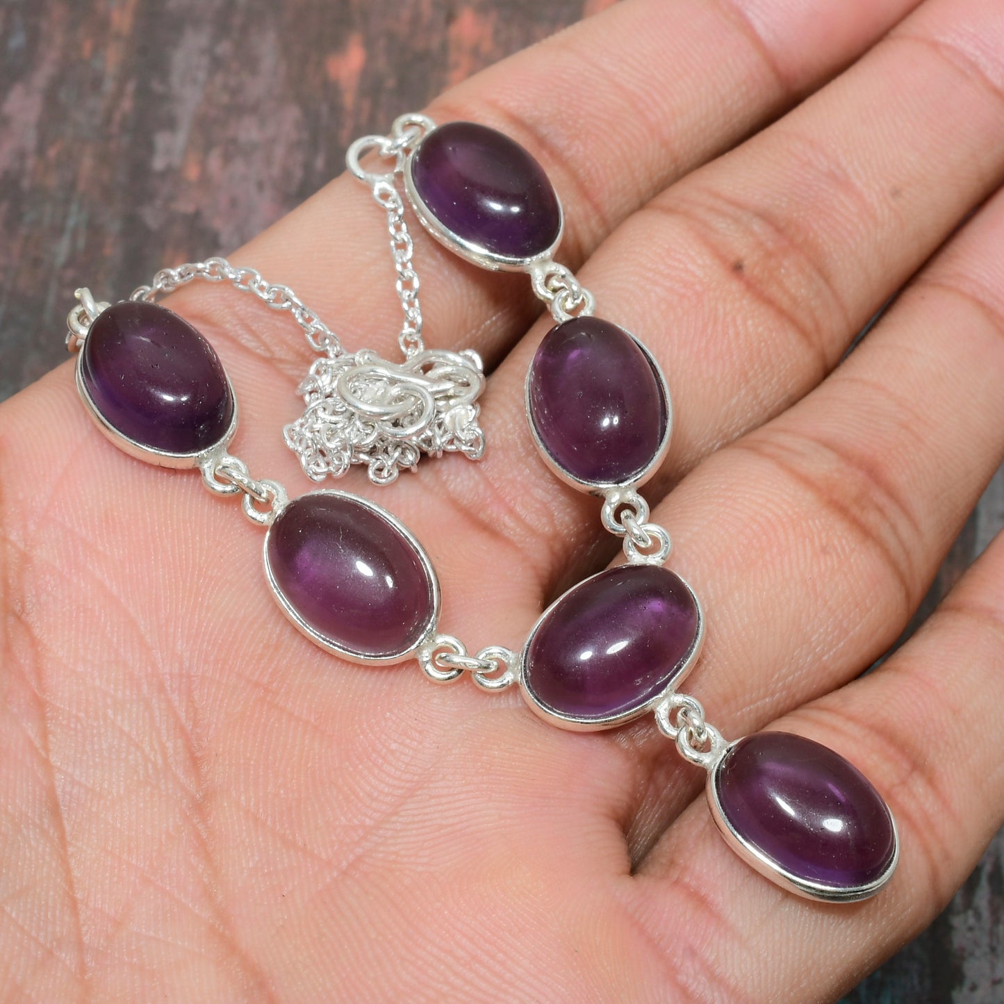 Ezra’s Veil – Sterling Silver Amethyst Necklace