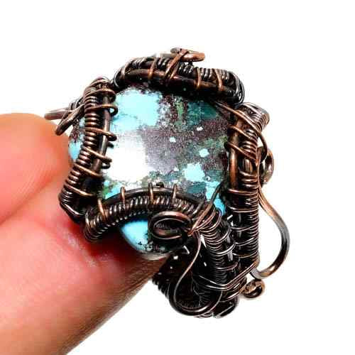 Earth’s Muse – Turquoise & Copper Wire Ring
