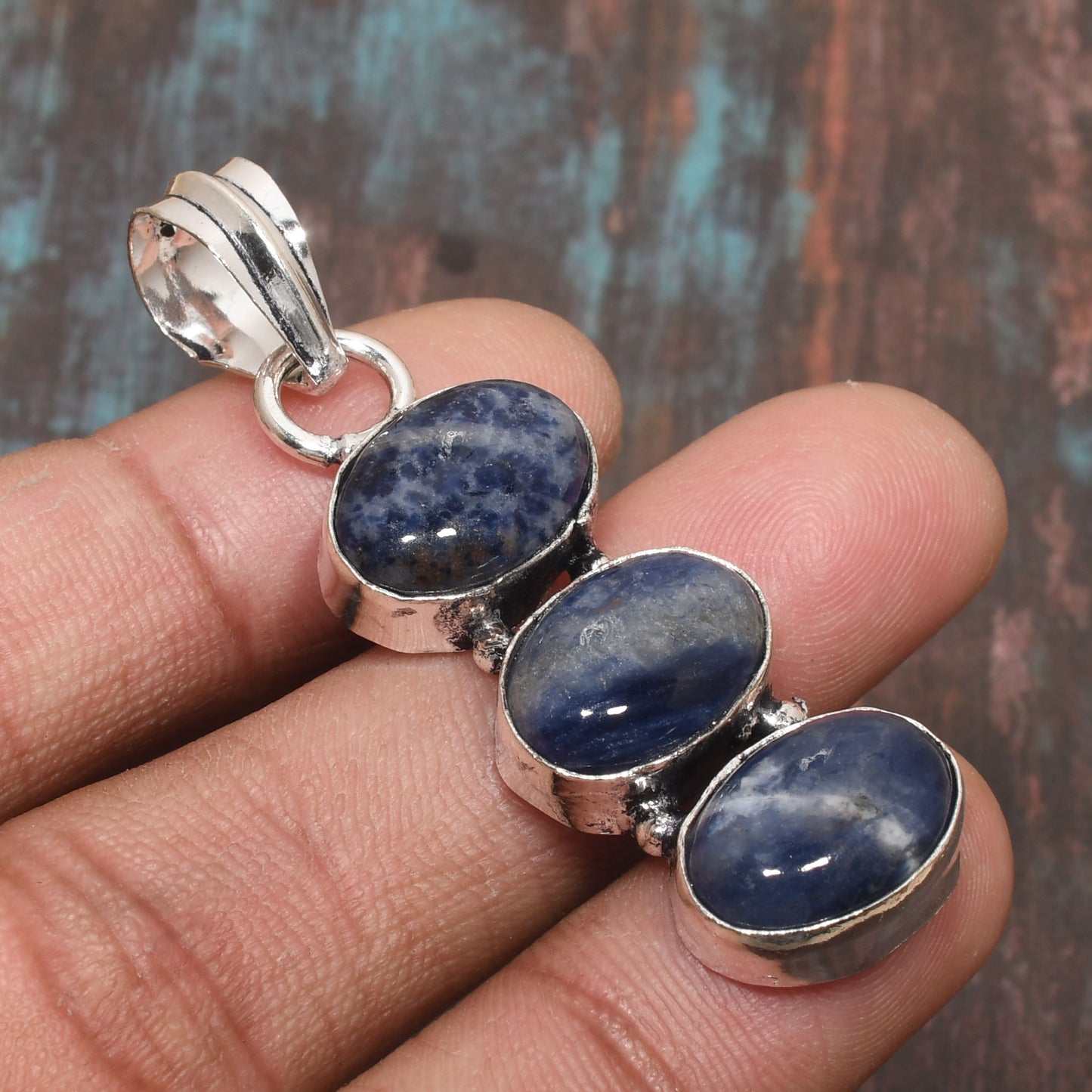 Sodalite Serenity – Sterling Silver Harmony Pendant