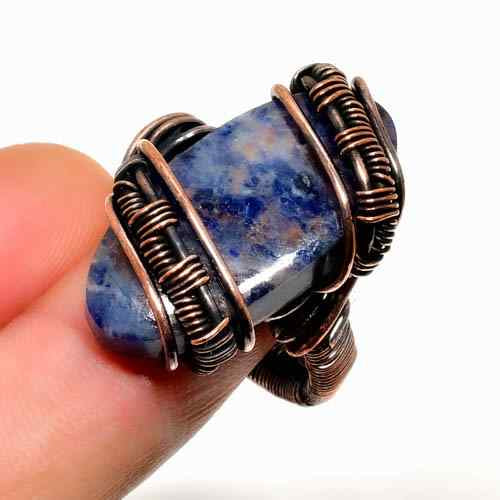 Mystic’s Embrace – Lapis Lazuli Copper Ring