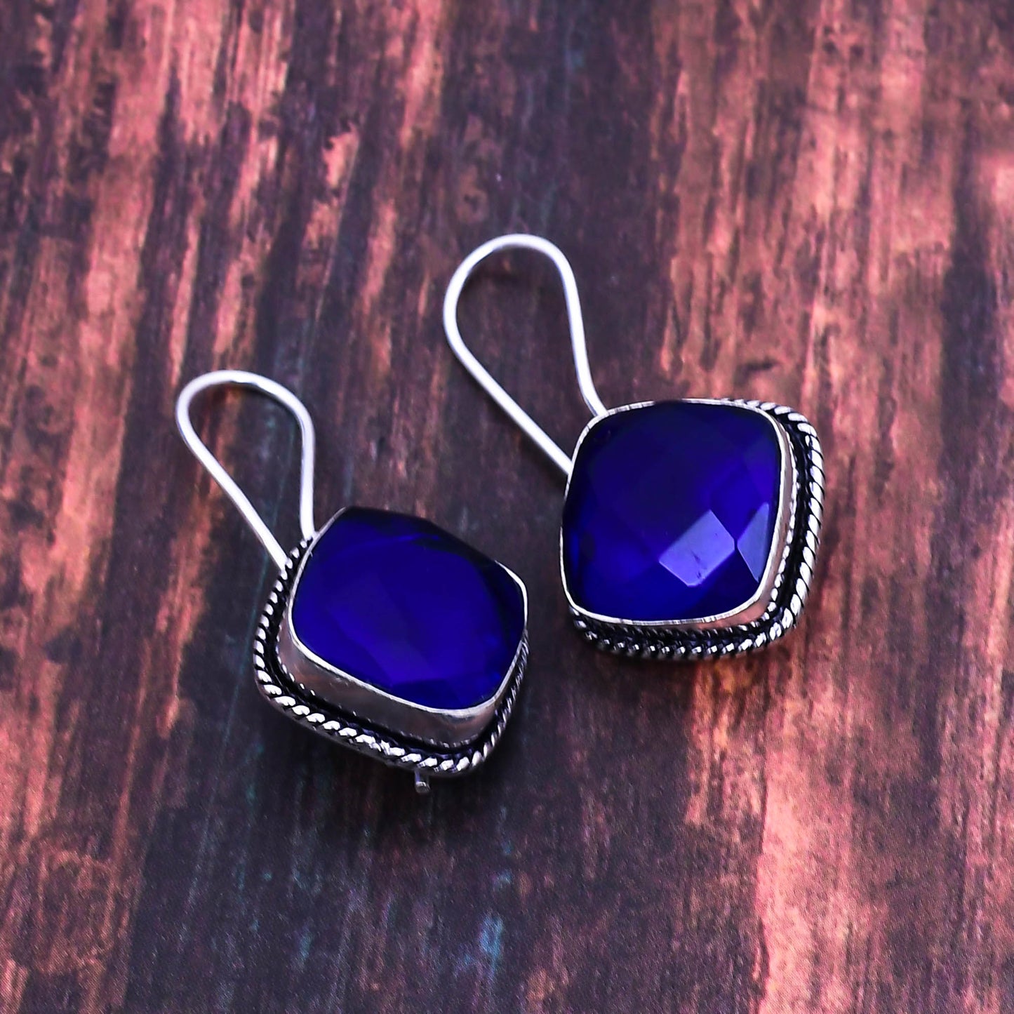 Ocean’s Whisper – Blue Chalcedony & Sterling Silver Earrings