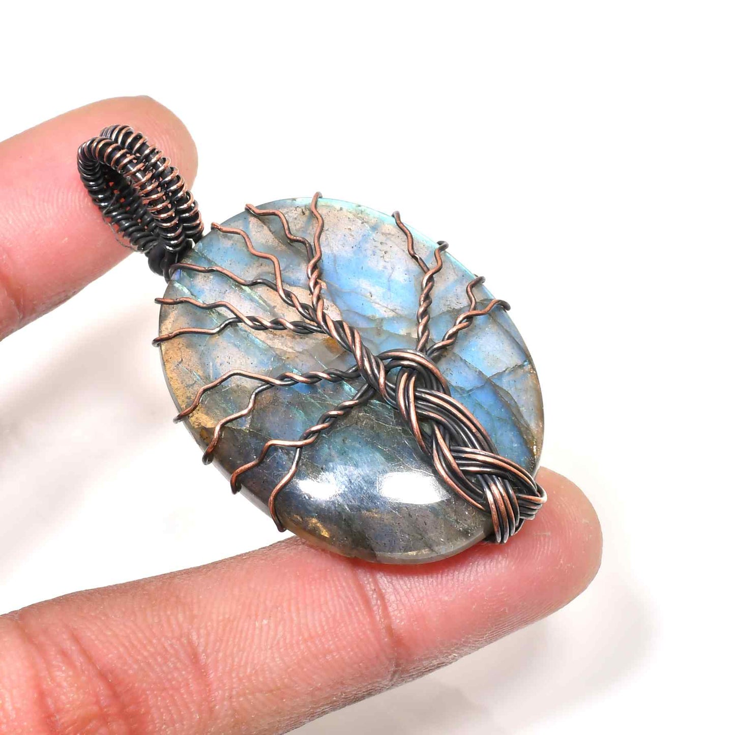 Sylvan Whisper – Labradorite Tree of Life Pendant