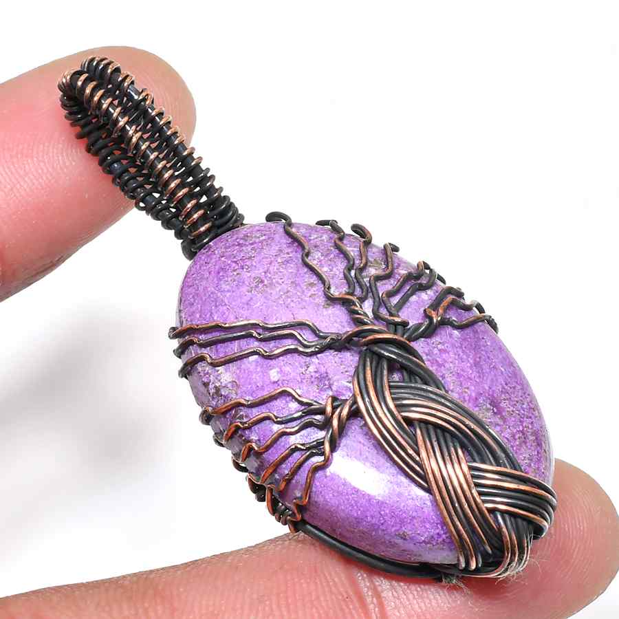 Ezra’s Veil – Handcrafted Amethyst & Copper Pendant